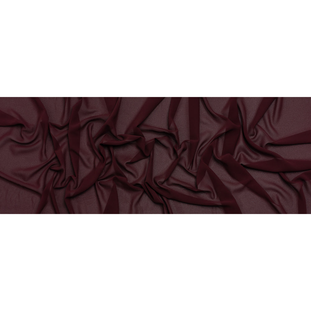 Polyester Chiffon - Burgundy - Designer Deadstock Full Polyester Chiffon - Burgundy - Designer Deadstock Full