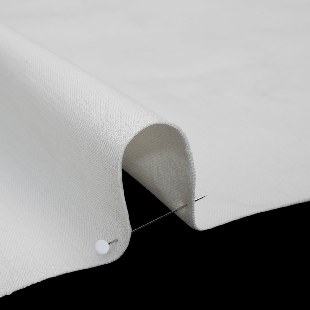 Cotton Blend Stretch Denim - White - Deadstock Cotton Blend Stretch Denim - White - Deadstock