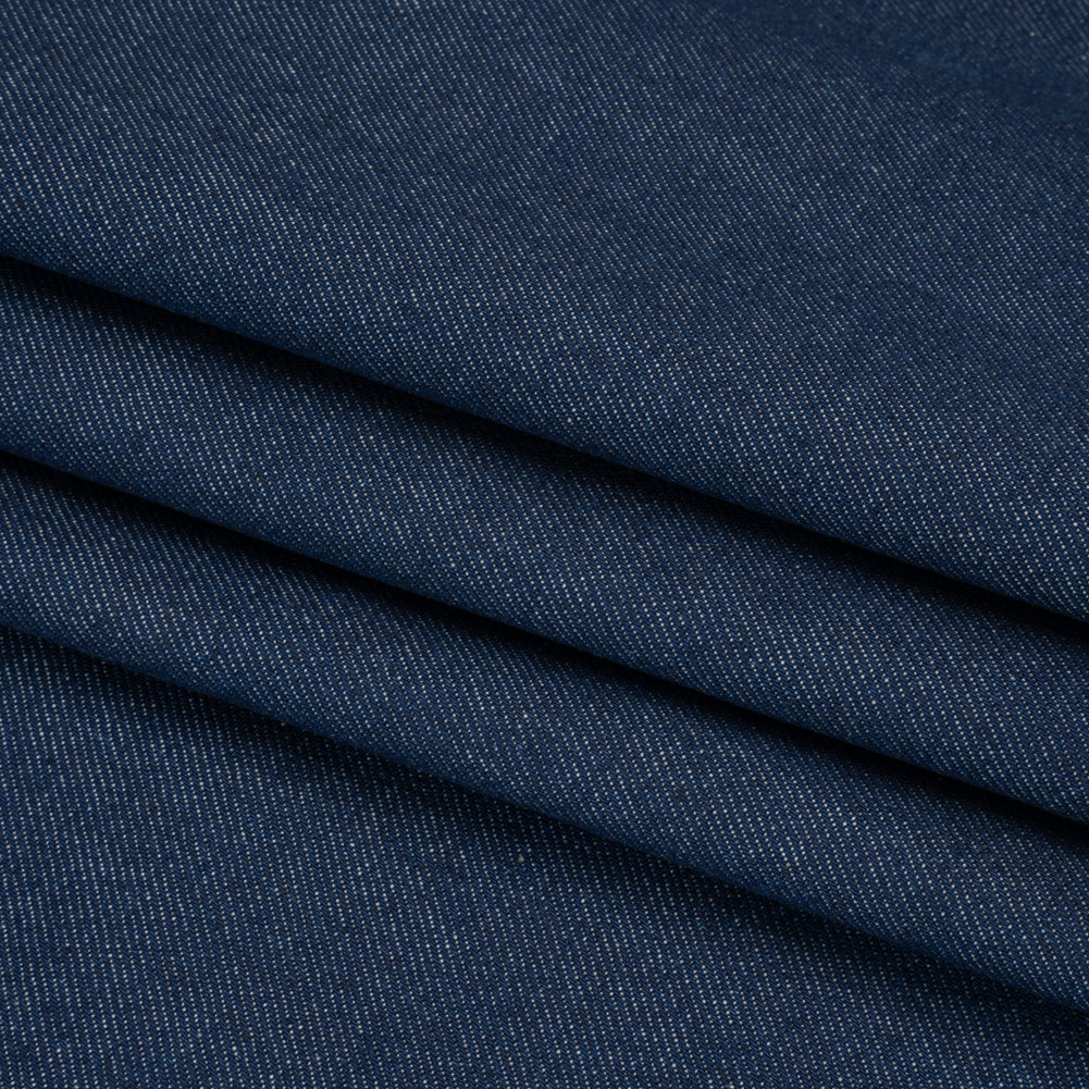 Lightweight Rigid Cotton Denim Twill - Light Indigo and Cream - Deadstock Lightweight Rigid Cotton Denim Twill - Light Indigo and Cream - Deadstock