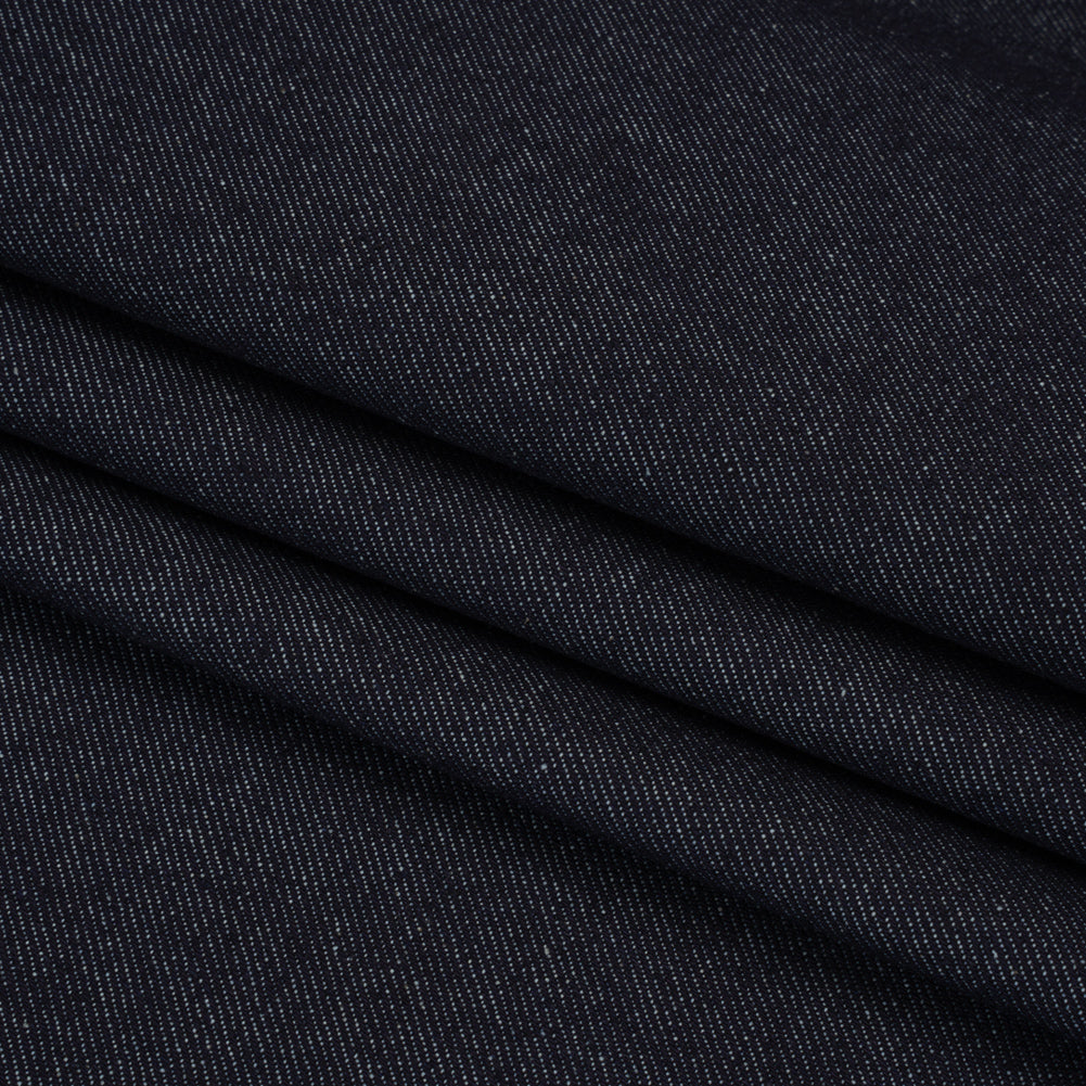 Lightweight Rigid Cotton Denim Twill - Dark Indigo - Deadstock Lightweight Rigid Cotton Denim Twill - Dark Indigo - Deadstock