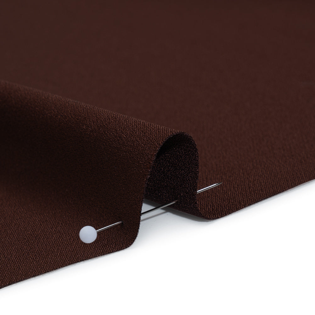 Crepe Back Satin by Alex Perry - Chocolate Brown - Designer Deadstock Crepe Back Satin by Alex Perry - Chocolate Brown - Designer Deadstock