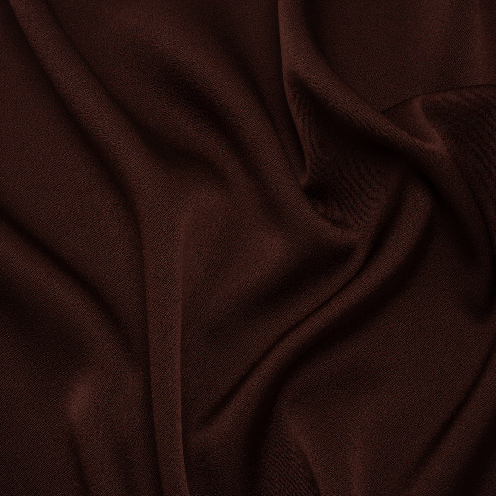 Crepe Back Satin by Alex Perry - Chocolate Brown - Designer Deadstock Crepe Back Satin by Alex Perry - Chocolate Brown - Designer Deadstock