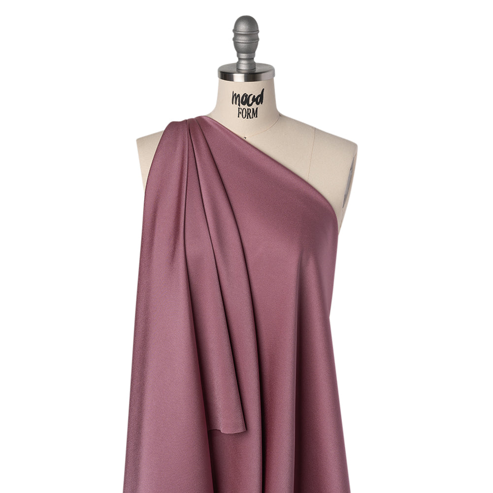 Crepe Back Satin by Alex Perry - Rose Pink - Designer Deadstock Folded Crepe Back Satin by Alex Perry - Rose Pink - Designer Deadstock Folded