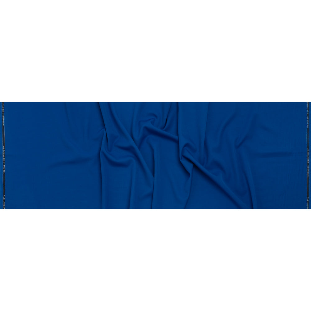 Wool Twill by Alexander McQueen - Blue - Designer Deadstock Wool Twill by Alexander McQueen - Blue - Designer Deadstock