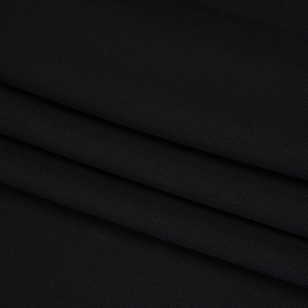 Wool Twill Suiting by Alexander McQueen - Black - Designer Deadstock Wool Twill Suiting by Alexander McQueen - Black - Designer Deadstock