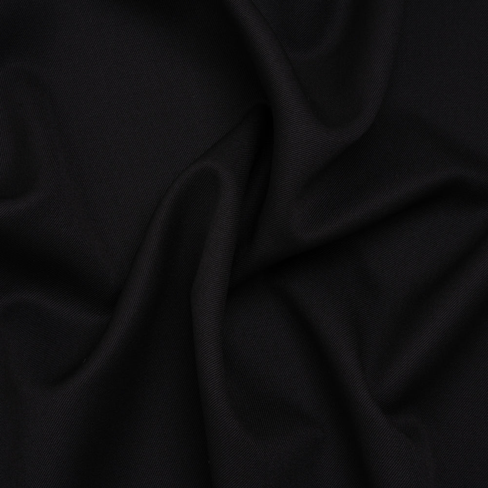 Wool Twill Suiting by Alexander McQueen - Black - Designer Deadstock Wool Twill Suiting by Alexander McQueen - Black - Designer Deadstock
