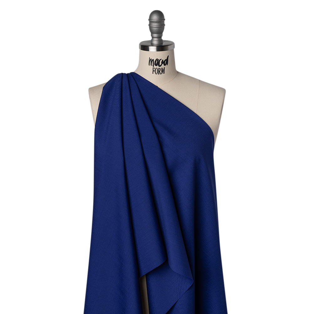 Summer Weight Wool Suiting by Alexander McQueen - Cobalt Blue - Designer Deadstock Summer Weight Wool Suiting by Alexander McQueen - Cobalt Blue - Designer Deadstock