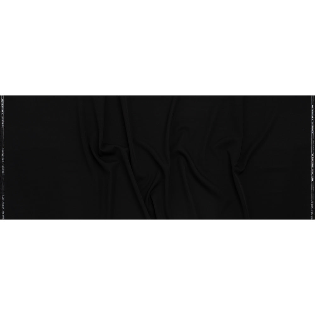 Wool Twill by Alexander McQueen - Black - Designer Deadstock - Full Wool Twill by Alexander McQueen - Black - Designer Deadstock - Full