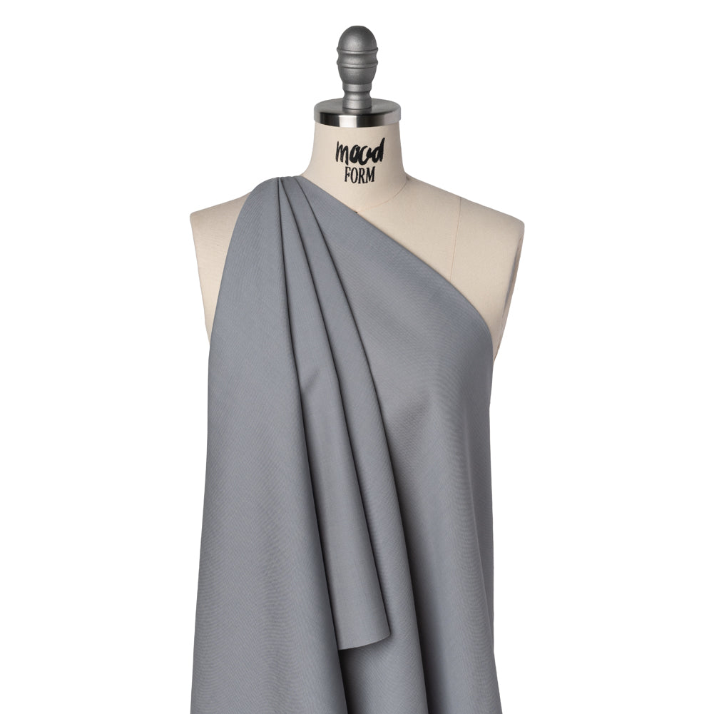 Summer Weight Wool Suiting by Alexander McQueen - Light Gray - Designer Deadstock Drape Summer Weight Wool Suiting by Alexander McQueen - Light Gray - Designer Deadstock Drape
