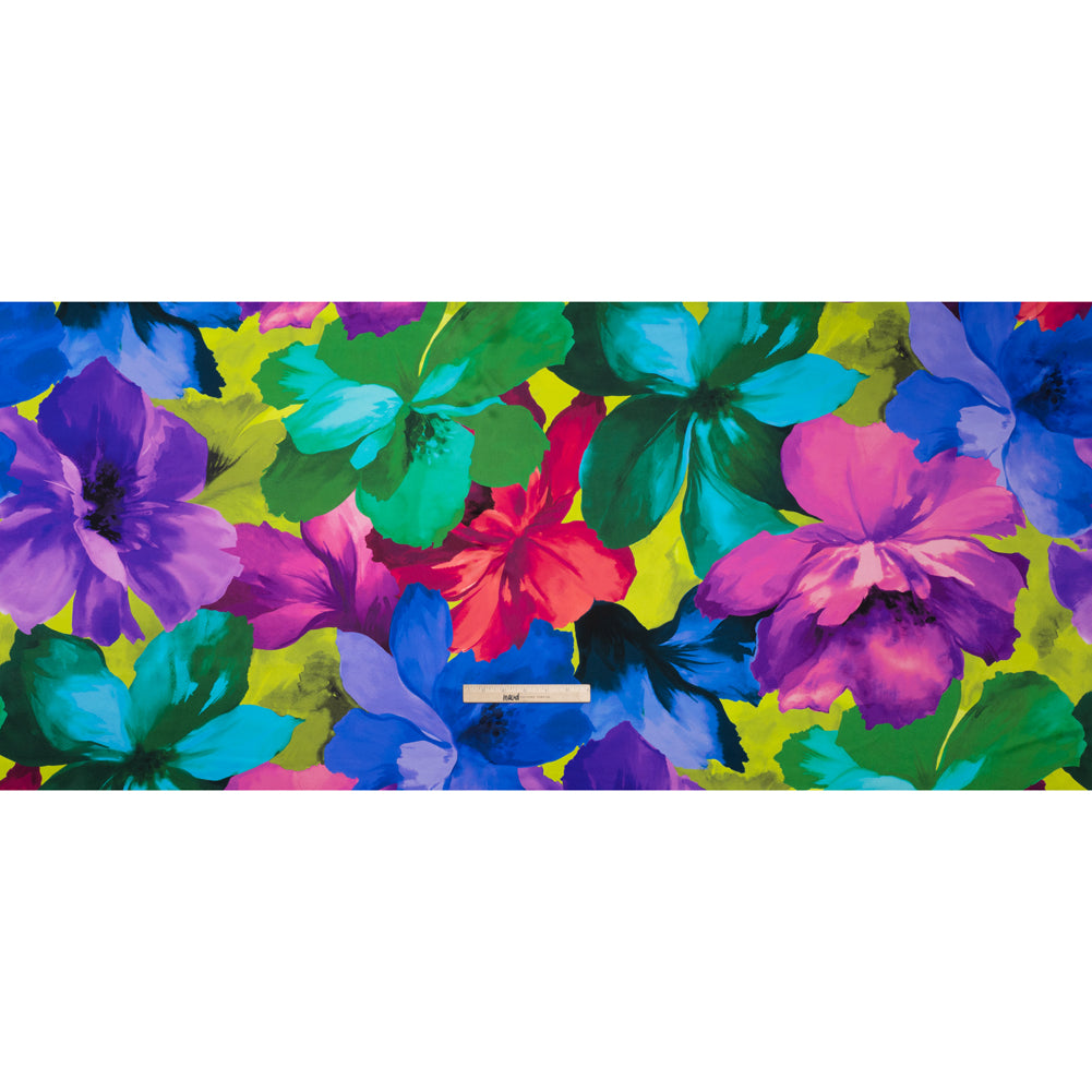 Silk Charmeuse Print 16MM, Made in Italy - Pink, Blue and Green Painterly Flowers - Full - Image 5 of 6 Silk Charmeuse Print 16MM, Made in Italy - Pink, Blue and Green Painterly Flowers - Full - Image 5 of 6