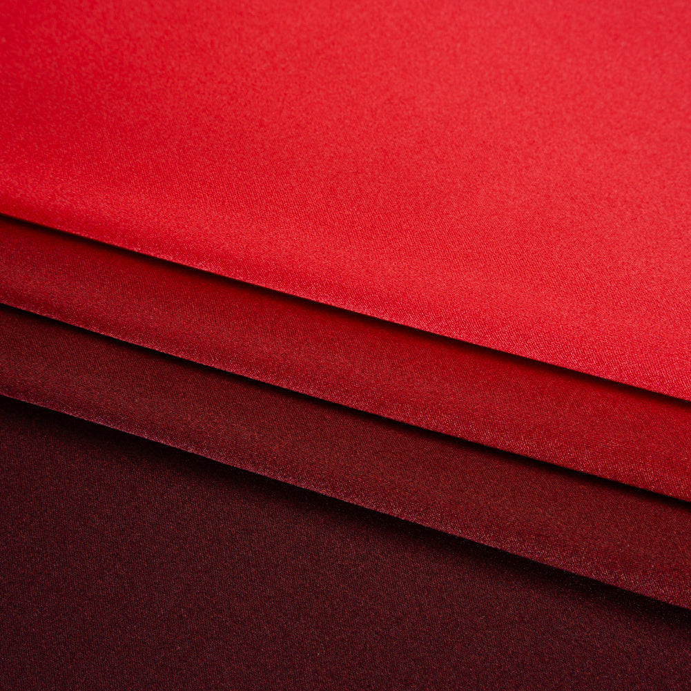 Silk Charmeuse Print 16MM, Made in Italy - Burgundy, Red and Pink Ombre Silk Charmeuse Print 16MM, Made in Italy - Burgundy, Red and Pink Ombre