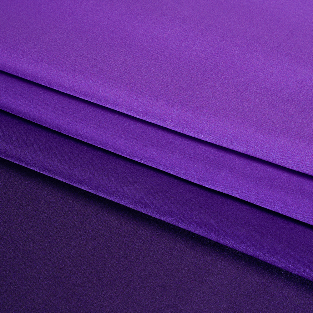 Silk Charmeuse Print 16MM, Made in Italy - Lavender, Grape and Dark Purple Ombre - Detail Silk Charmeuse Print 16MM, Made in Italy - Lavender, Grape and Dark Purple Ombre - Detail