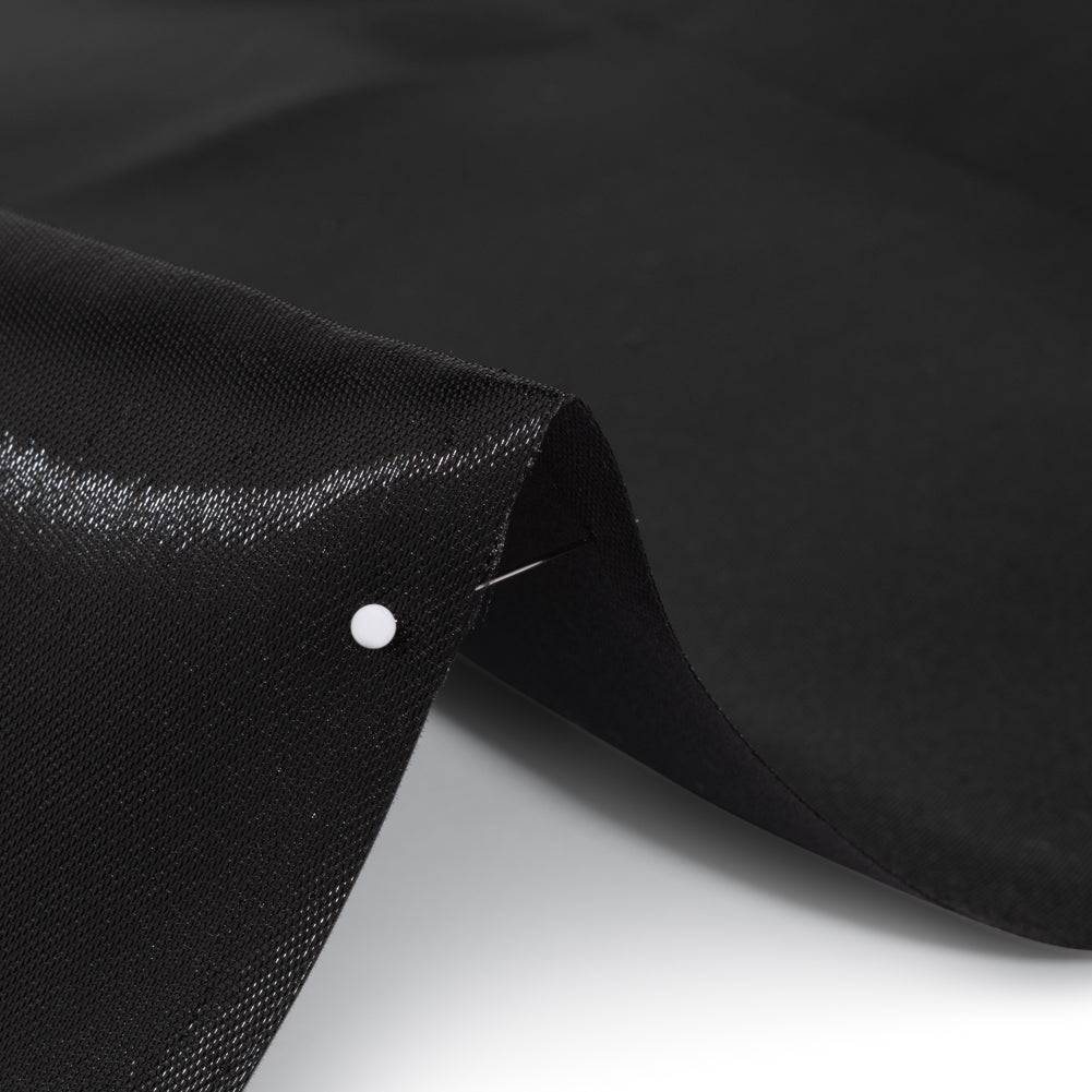 Double Faced Lame Mikado - Black - Sara Collection Detail Double Faced Lame Mikado - Black - Sara Collection Detail