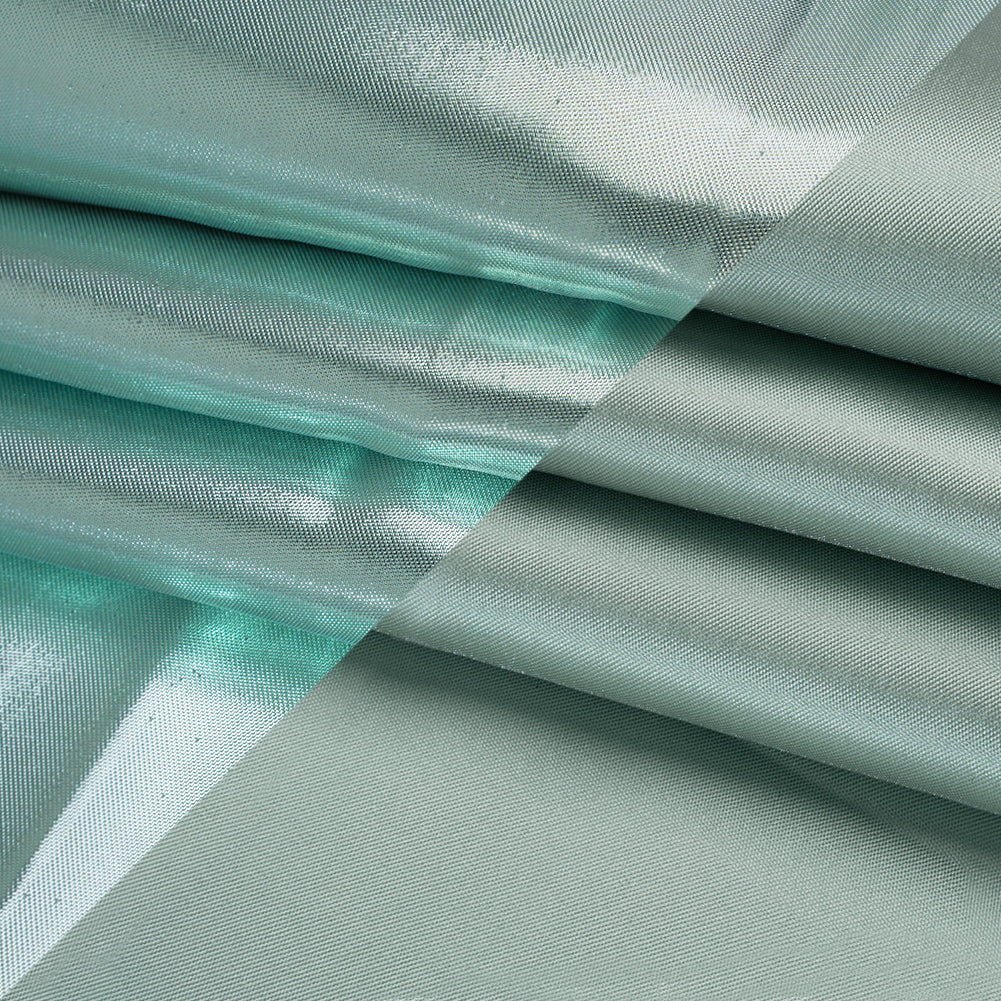 Double Faced Lame Mikado - Celadon Green - Sara Collection Folded Double Faced Lame Mikado - Celadon Green - Sara Collection Folded