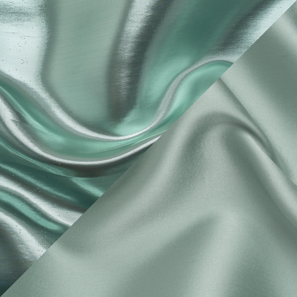 Double Faced Lame Mikado - Celadon Green - Sara Collection Double Faced Lame Mikado - Celadon Green - Sara Collection