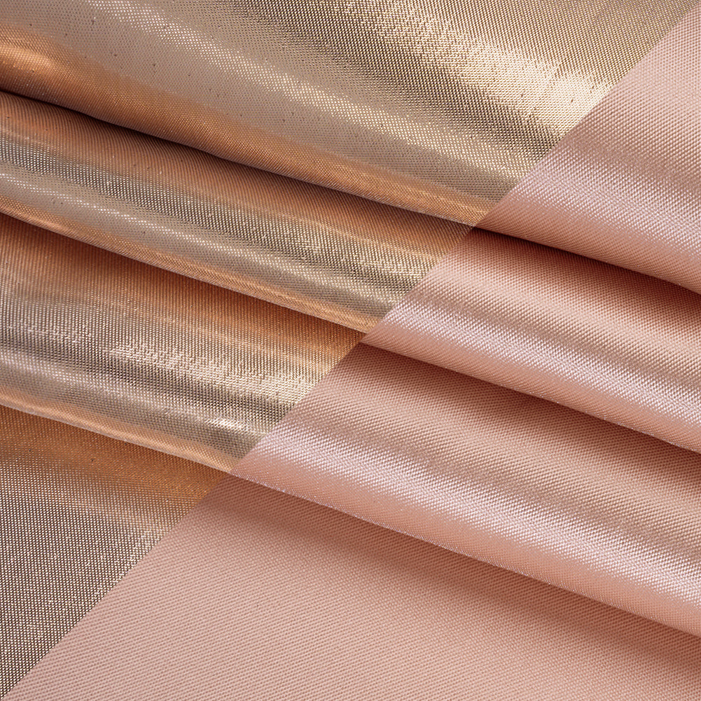 Double Faced Lame Mikado - Peach - Sara Collection Folded Double Faced Lame Mikado - Peach - Sara Collection Folded