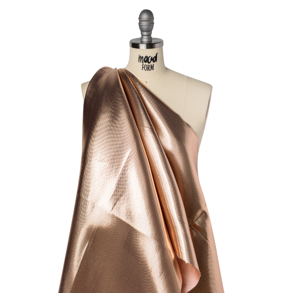 Double Faced Lame Mikado - Peach - Sara Collection Drape Double Faced Lame Mikado - Peach - Sara Collection Drape