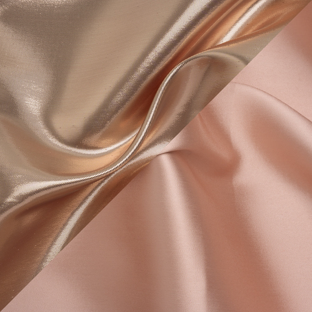 Double Faced Lame Mikado - Peach - Sara Collection Double Faced Lame Mikado - Peach - Sara Collection