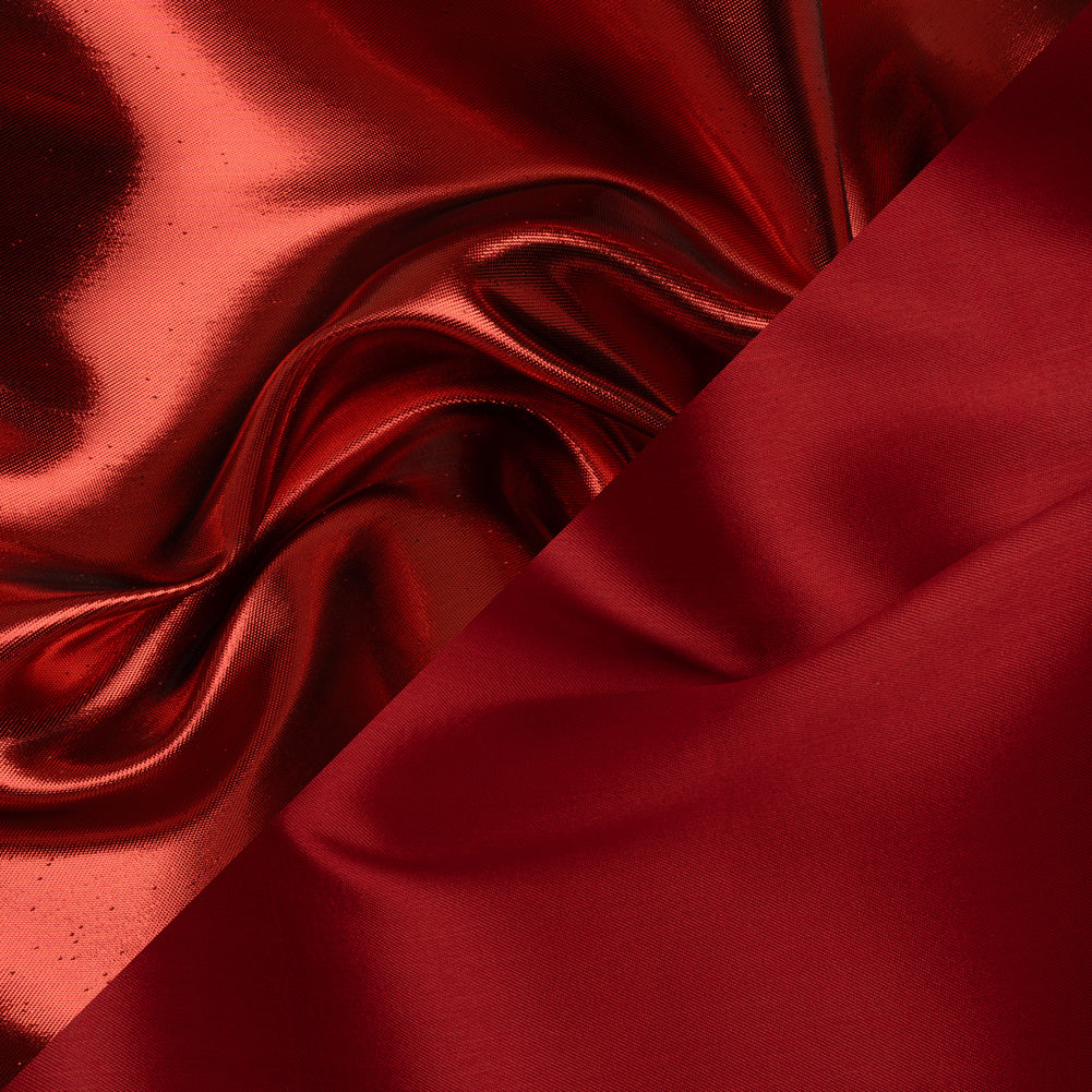 Double Faced Lame Mikado - Red - Sara Collection Double Faced Lame Mikado - Red - Sara Collection