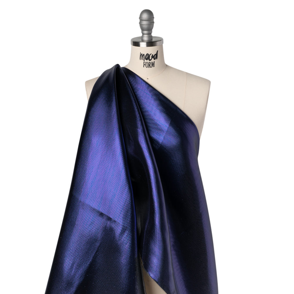 Double Faced Lame Mikado - Navy Blue - Sara Collection Double Faced Lame Mikado - Navy Blue - Sara Collection