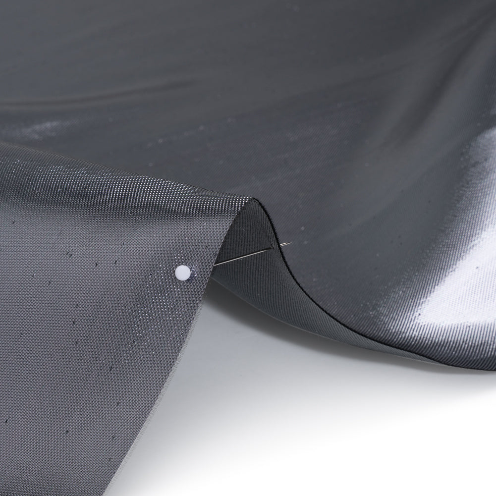 Double Faced Lame Mikado - Storm Cloud - Sara Collection Double Faced Lame Mikado - Storm Cloud - Sara Collection