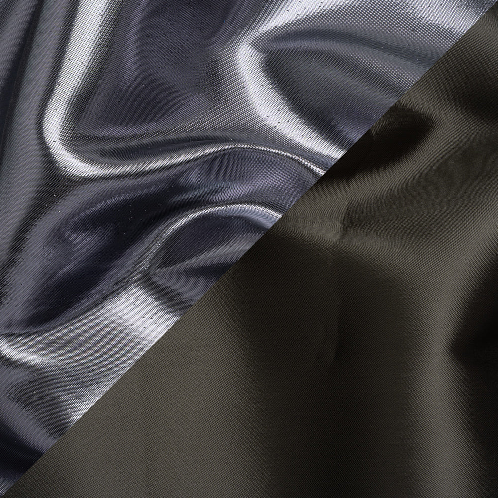 Double Faced Lame Mikado - Gunmetal - Sara Collection Double Faced Lame Mikado - Gunmetal - Sara Collection