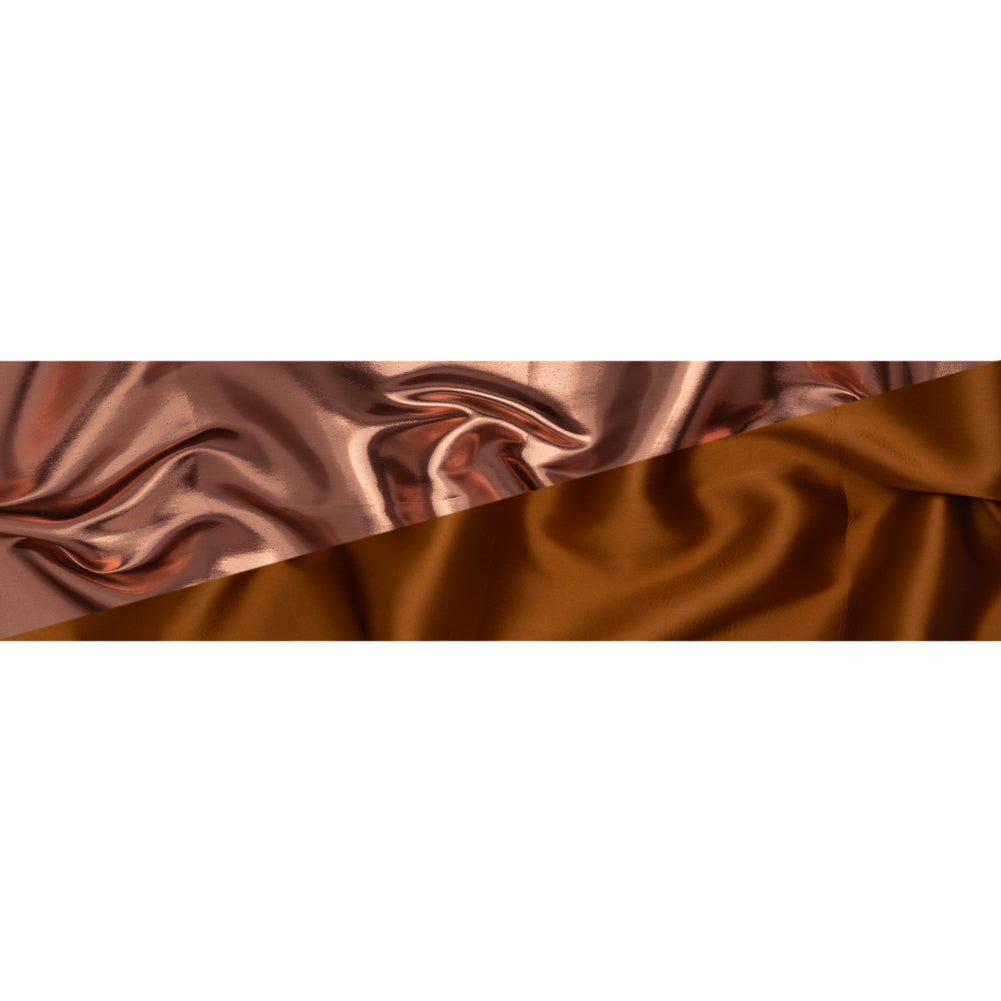 Double Faced Lame Mikado - Burnt Orange - Sara Collection - Full Double Faced Lame Mikado - Burnt Orange - Sara Collection - Full
