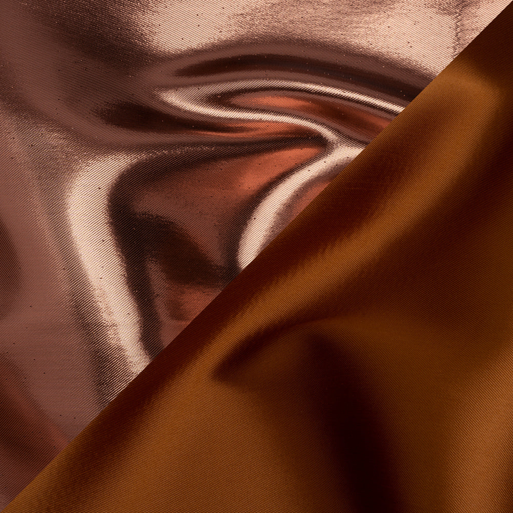 Double Faced Lame Mikado - Burnt Orange - Sara Collection Double Faced Lame Mikado - Burnt Orange - Sara Collection