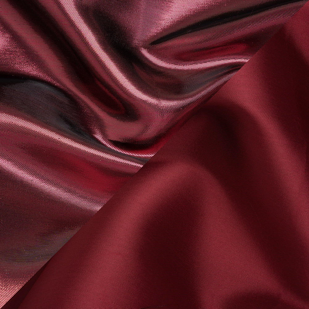 Double Faced Lame Mikado - Dark Red - Sara Collection Double Faced Lame Mikado - Dark Red - Sara Collection