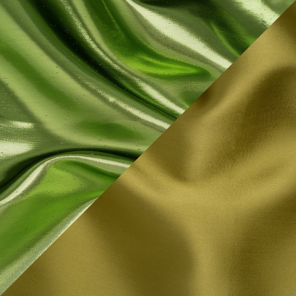 Double Faced Lame Mikado - Chartreuse - Sara Collection Double Faced Lame Mikado - Chartreuse - Sara Collection