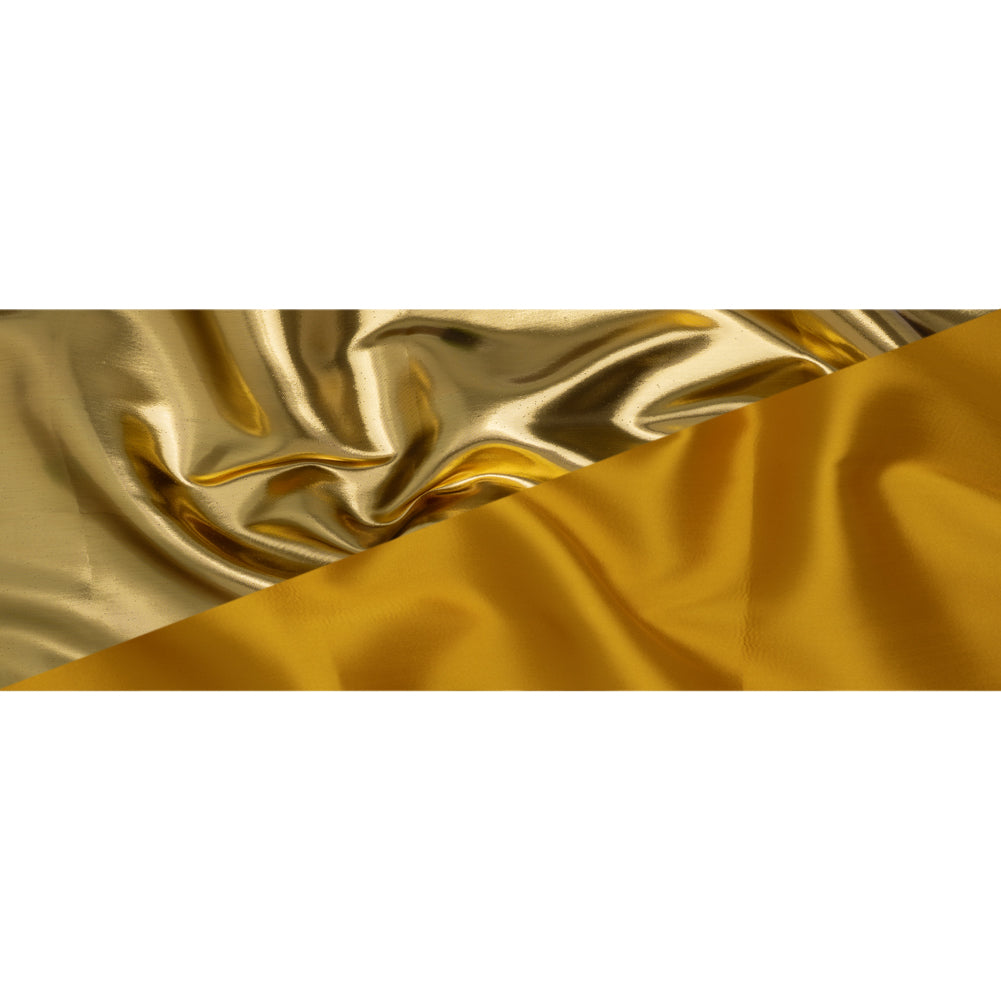 Double Faced Lame Mikado - Golden Yellow - Sara Collection Full Double Faced Lame Mikado - Golden Yellow - Sara Collection Full