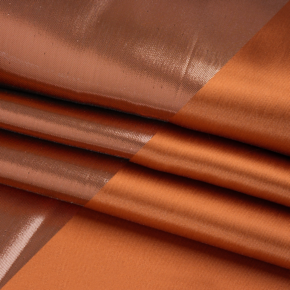 Double Faced Lame Mikado - Pumpkin Orange - Sara Collection Folded Double Faced Lame Mikado - Pumpkin Orange - Sara Collection Folded