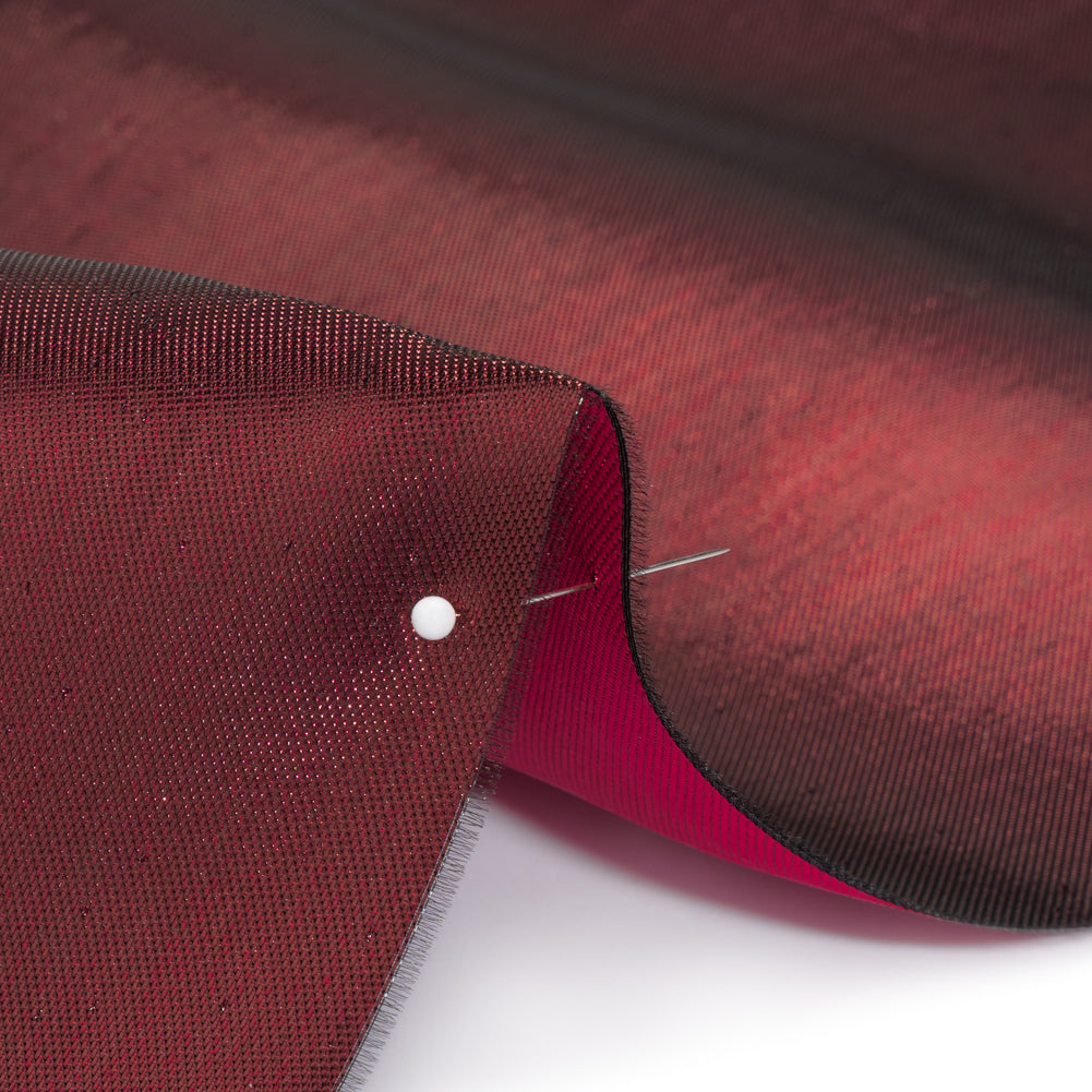 Double Faced Lame Mikado - Cranberry - Sara Collection Double Faced Lame Mikado - Cranberry - Sara Collection