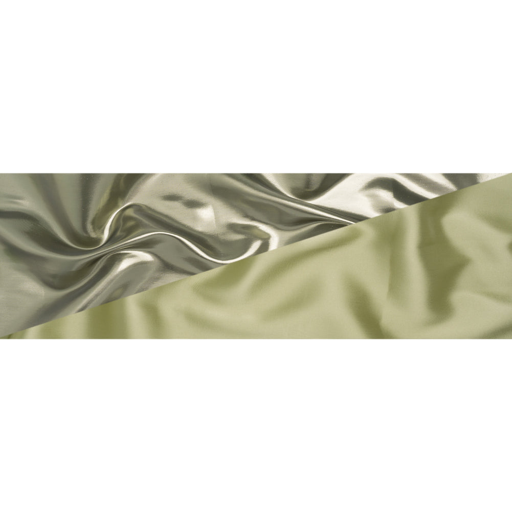 Double Faced Lame Mikado - Pistachio Green - Sara Collection Full Double Faced Lame Mikado - Pistachio Green - Sara Collection Full