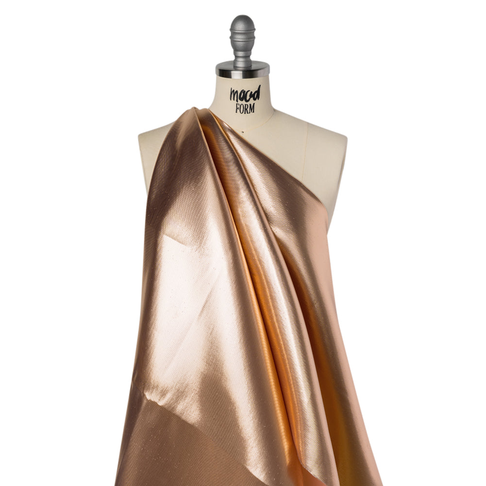 Double Faced Lame Mikado - Peachy Pink - Sara Collection - Drape Double Faced Lame Mikado - Peachy Pink - Sara Collection - Drape