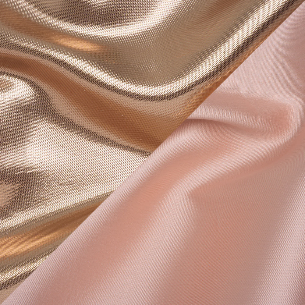 Double Faced Lame Mikado - Peachy Pink - Sara Collection Double Faced Lame Mikado - Peachy Pink - Sara Collection