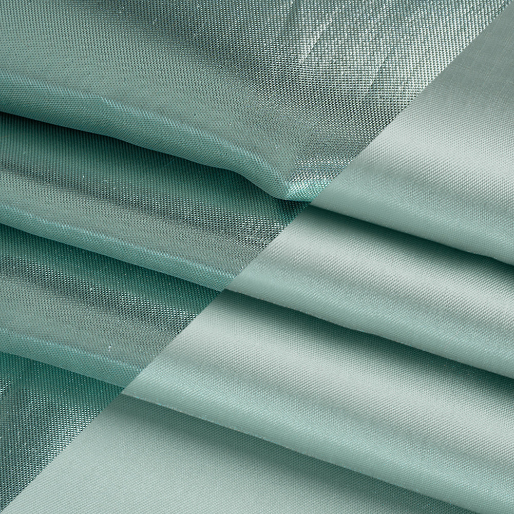 Double Faced Lame Mikado - Mint Green - Sara Collection Double Faced Lame Mikado - Mint Green - Sara Collection