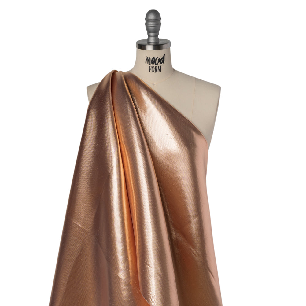 Double Faced Lame Mikado - Canteloupe - Sara Collection - Drape Double Faced Lame Mikado - Canteloupe - Sara Collection - Drape