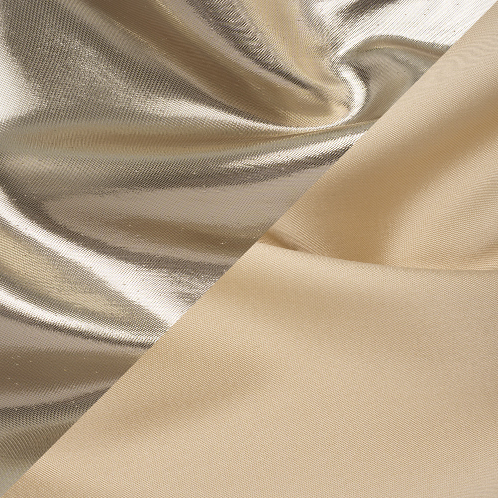 Double Faced Lame Mikado - Oatmeal - Sara Collection Double Faced Lame Mikado - Oatmeal - Sara Collection