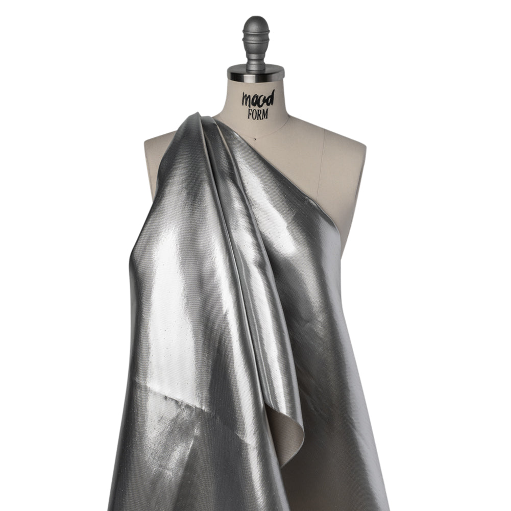 Double Faced Lame Mikado - Dove Gray - Sara Collection Double Faced Lame Mikado - Dove Gray - Sara Collection