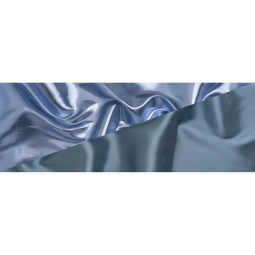 Double Faced Lame Mikado - Muted Blue - Sara Collection Full Double Faced Lame Mikado - Muted Blue - Sara Collection Full