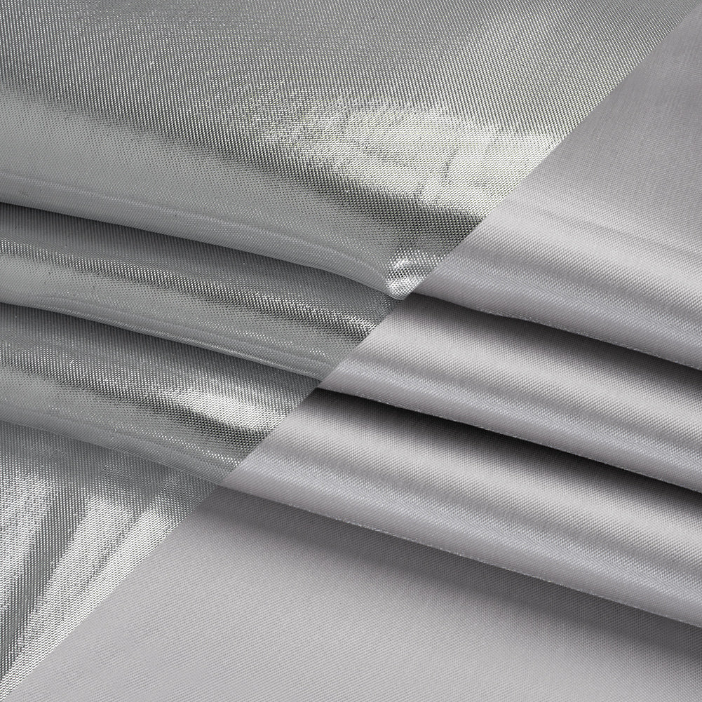 Double Faced Lame Mikado - Silver - Sara Collection Folded Double Faced Lame Mikado - Silver - Sara Collection Folded