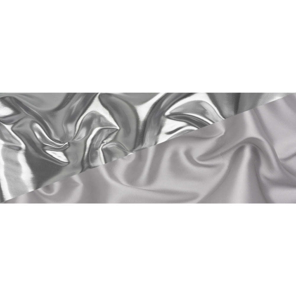 Double Faced Lame Mikado - Silver - Sara Collection Full Double Faced Lame Mikado - Silver - Sara Collection Full