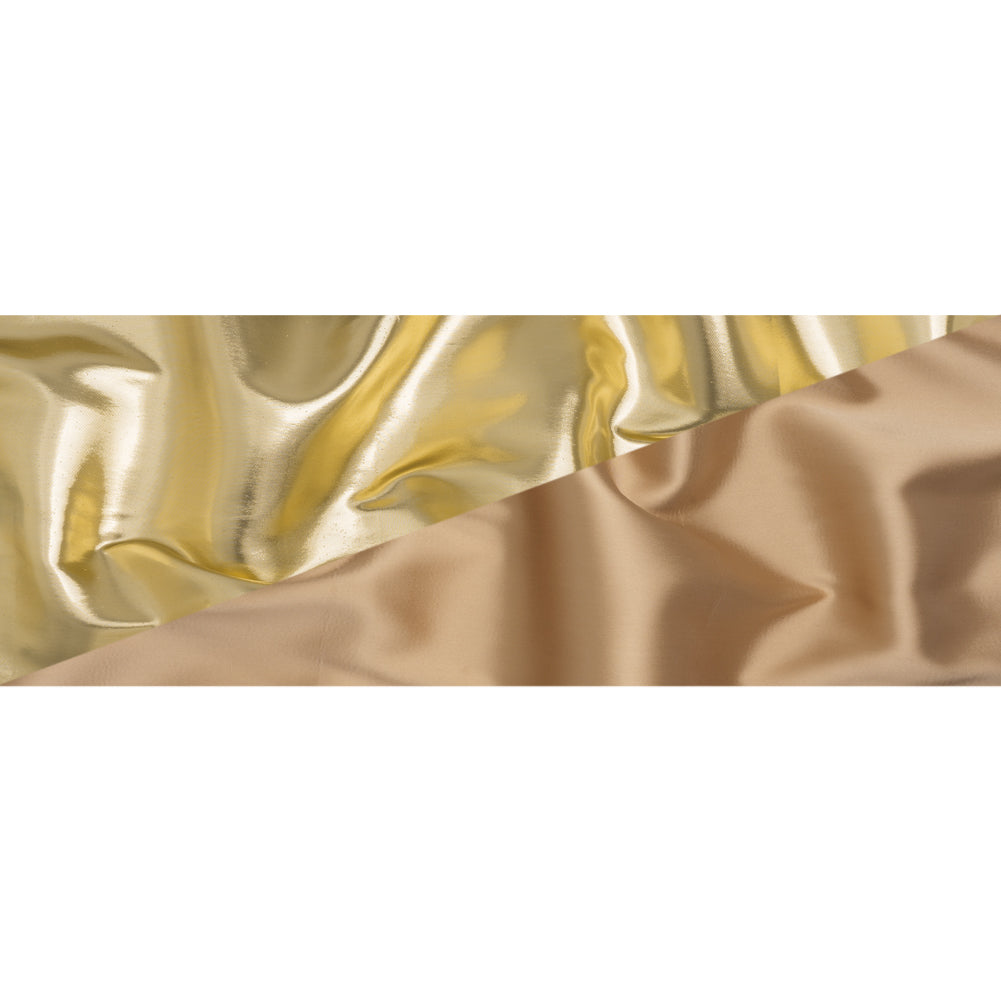 Double Faced Lame Mikado - Nude and Gold - Sara Collection Full Double Faced Lame Mikado - Nude and Gold - Sara Collection Full