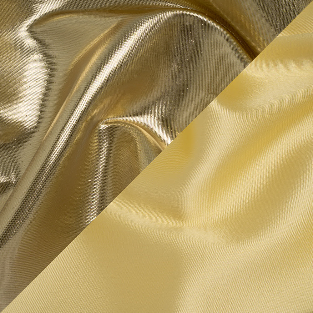 Double Faced Lame Mikado - Lemon Yellow - Sara Collection Double Faced Lame Mikado - Lemon Yellow - Sara Collection