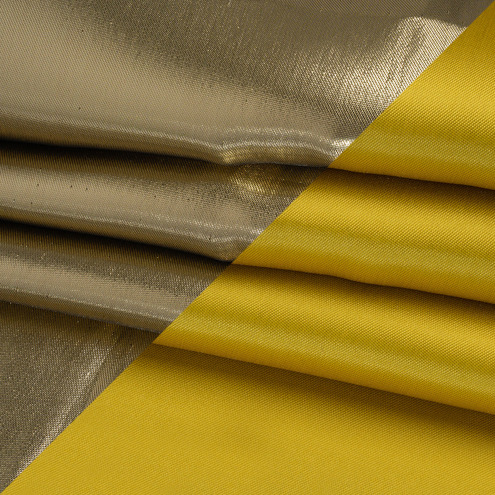 Double Faced Lame Mikado - Yellow - Sara Collection Double Faced Lame Mikado - Yellow - Sara Collection