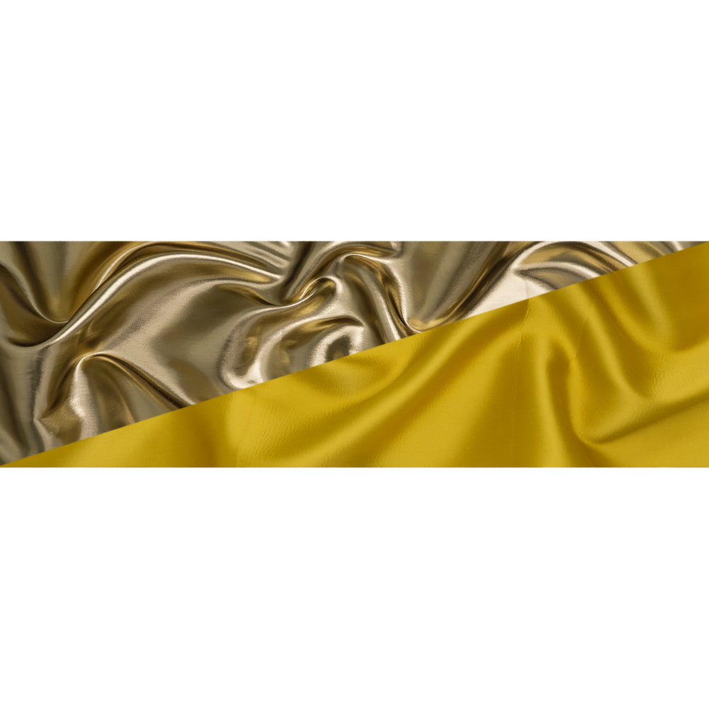Double Faced Lame Mikado - Yellow - Sara Collection Double Faced Lame Mikado - Yellow - Sara Collection