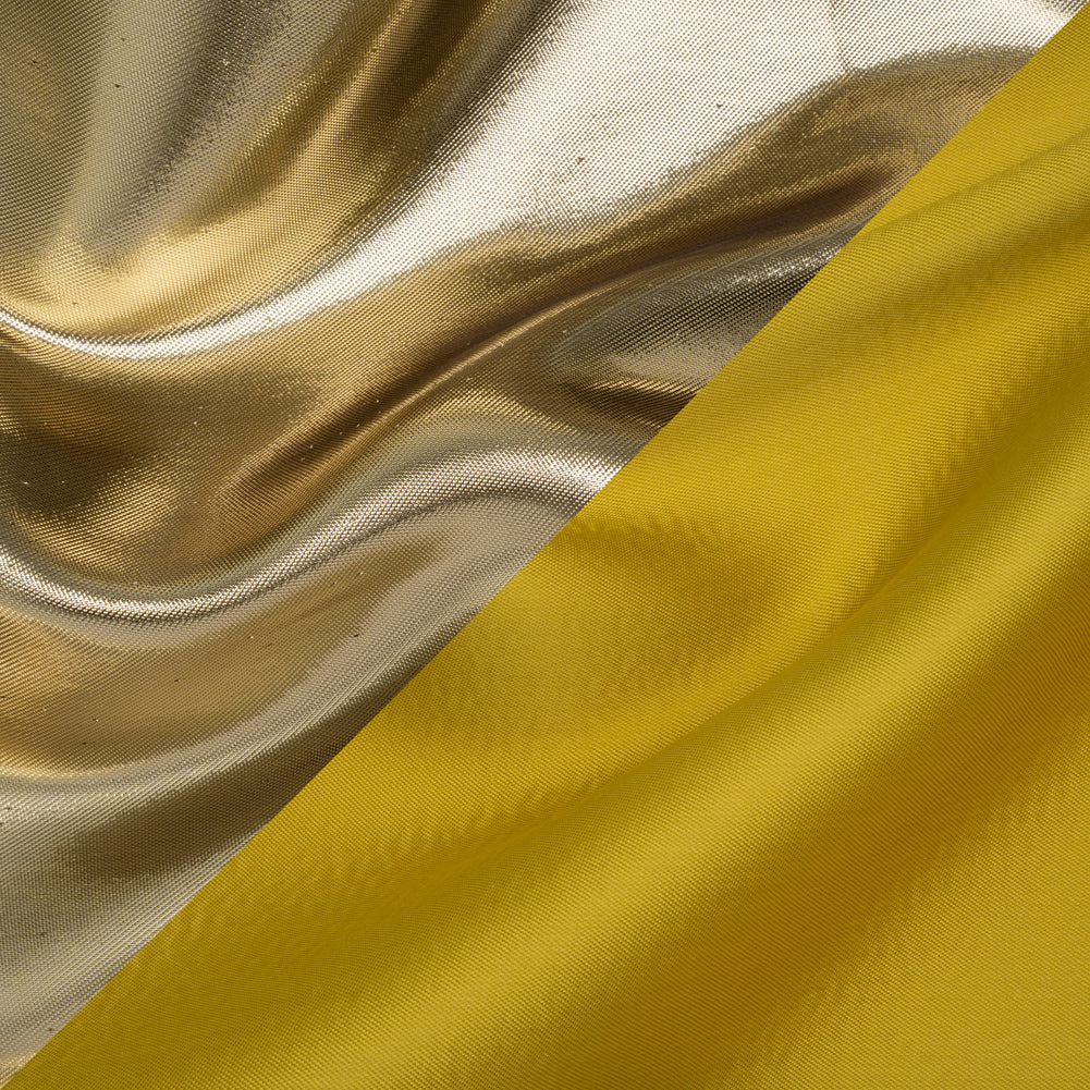 Double Faced Lame Mikado - Yellow - Sara Collection Double Faced Lame Mikado - Yellow - Sara Collection