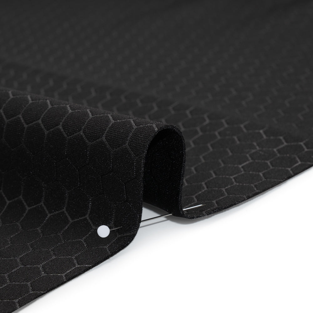Yaya Han Stretch Scuba Knit - Black Hexagons - Cosplay Collection Yaya Han Stretch Scuba Knit - Black Hexagons - Cosplay Collection