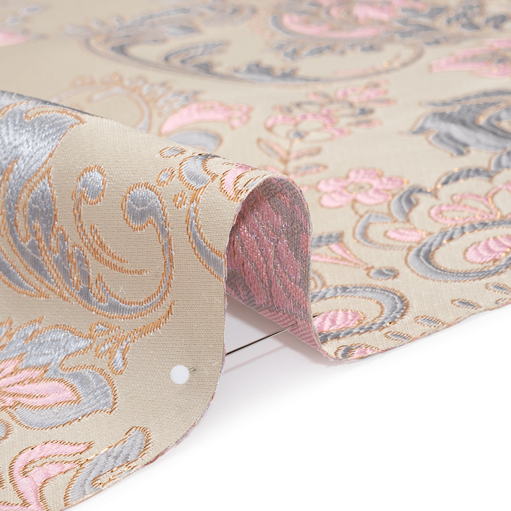 Yaya Han Metallic Duchesse Brocade - Ivory, Pink and Gold Damask Floral - Cosplay Collection Yaya Han Metallic Duchesse Brocade - Ivory, Pink and Gold Damask Floral - Cosplay Collection